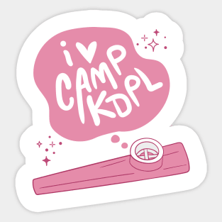 I HEART CAMP KDPL KAZOO Sticker